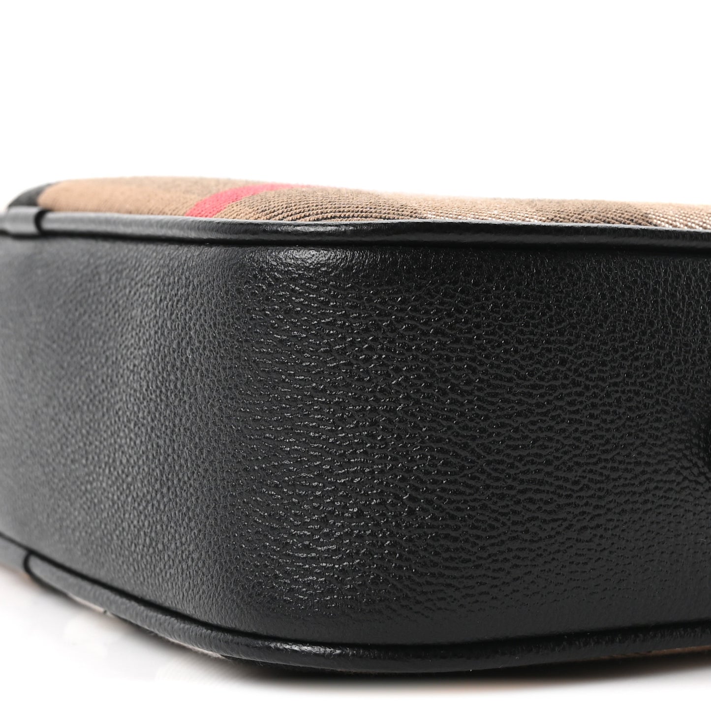 Giant Check Calfskin Smal Camera Bag Black