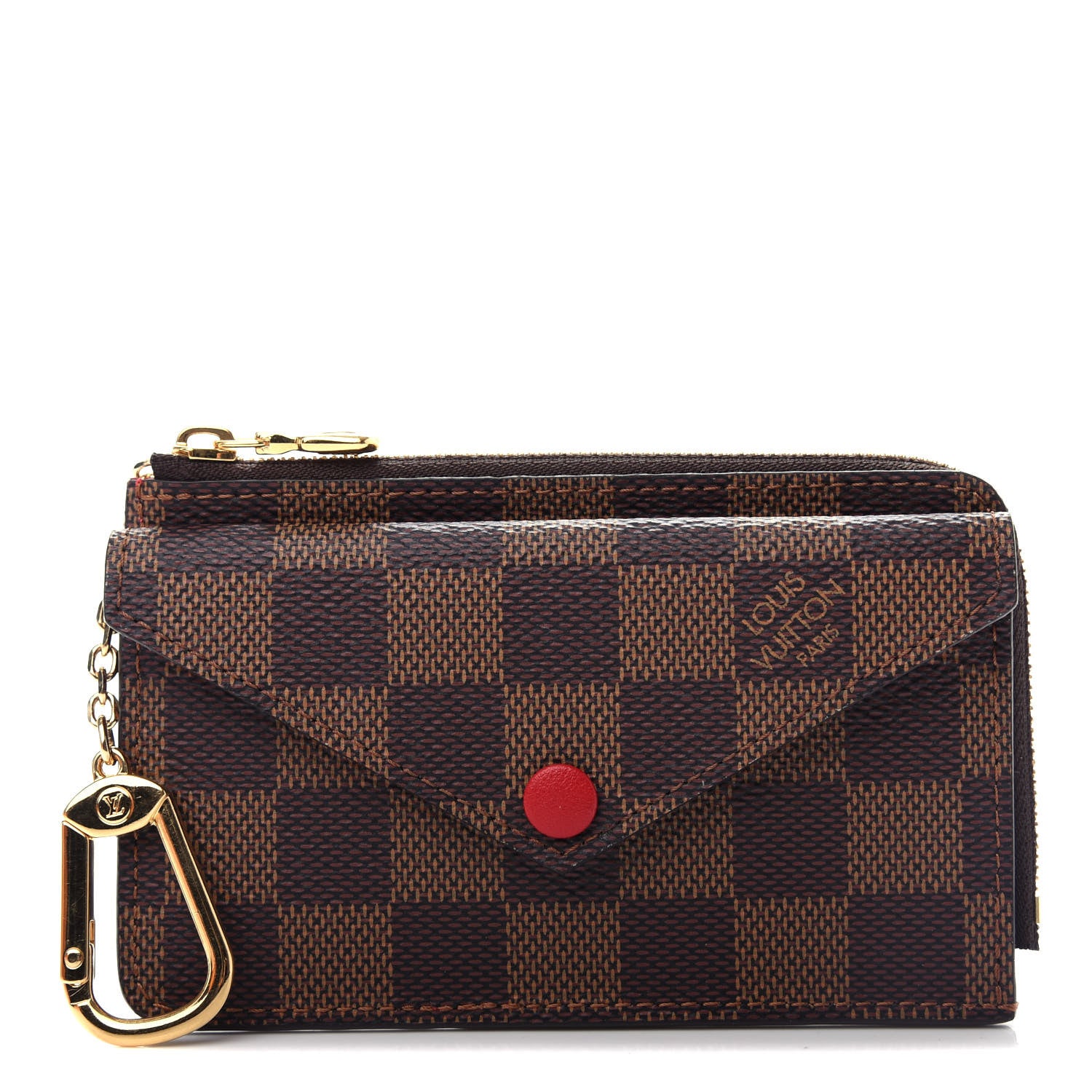 Louis Vuitton Damier Ebene Recto Verso Card Holder Red 1 of 8