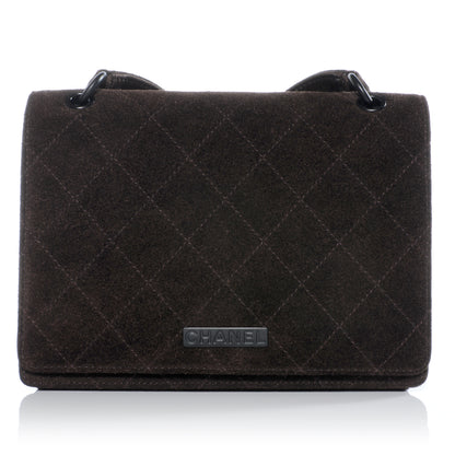 Chanel Suede Flap Bag Brown 1 of 9