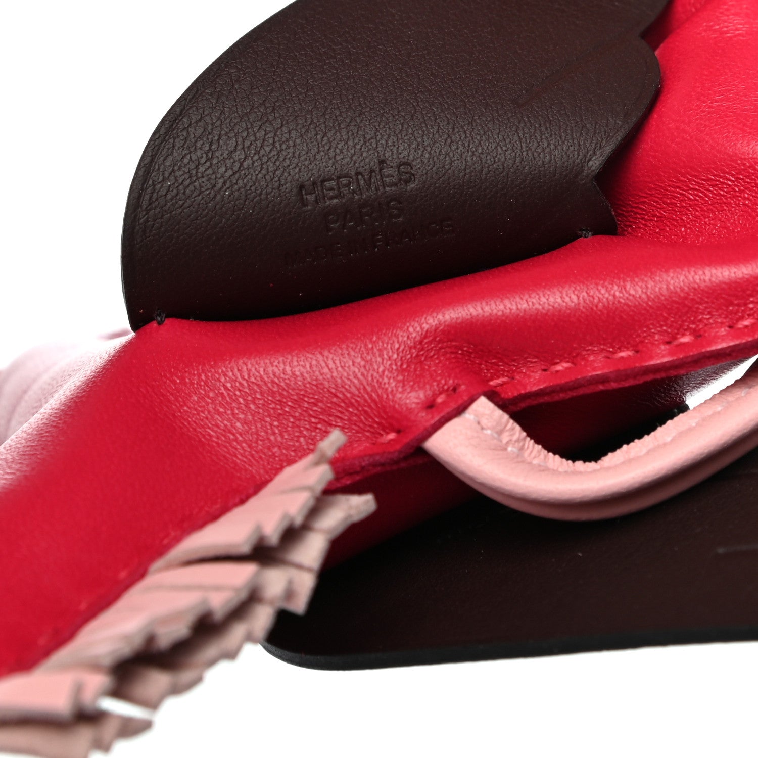 Hermes Milo Lambskin Grigri Rodeo Pegase Horse Bag Charm MM Framboise Rose Sakura Rouge Sellier 3 of 4