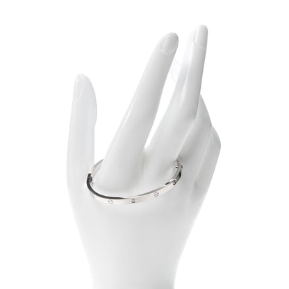 Cartier 18K White Gold 6 Diamond Small LOVE Bracelet 15 2 of 7