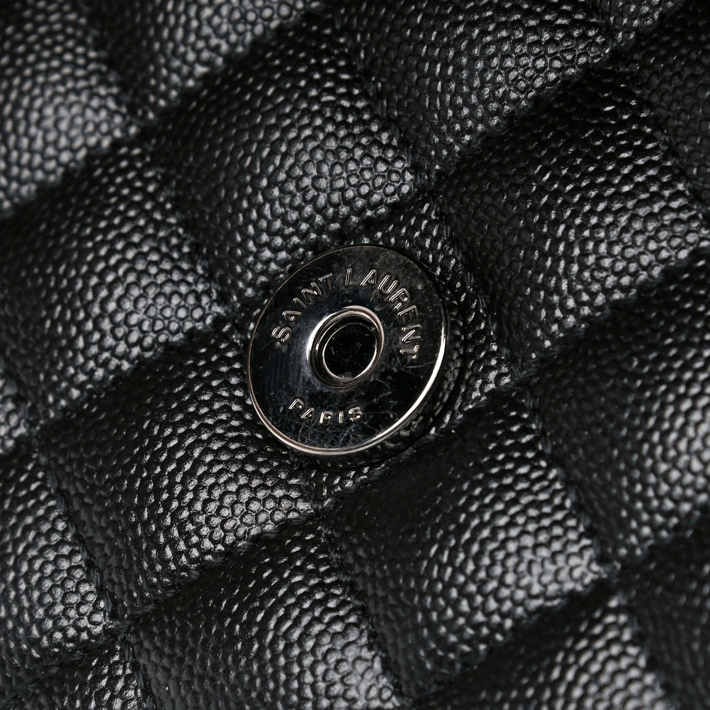 Grain De Poudre Textured Mixed Matelasse Triquilt Medium Monogram Satchel Black