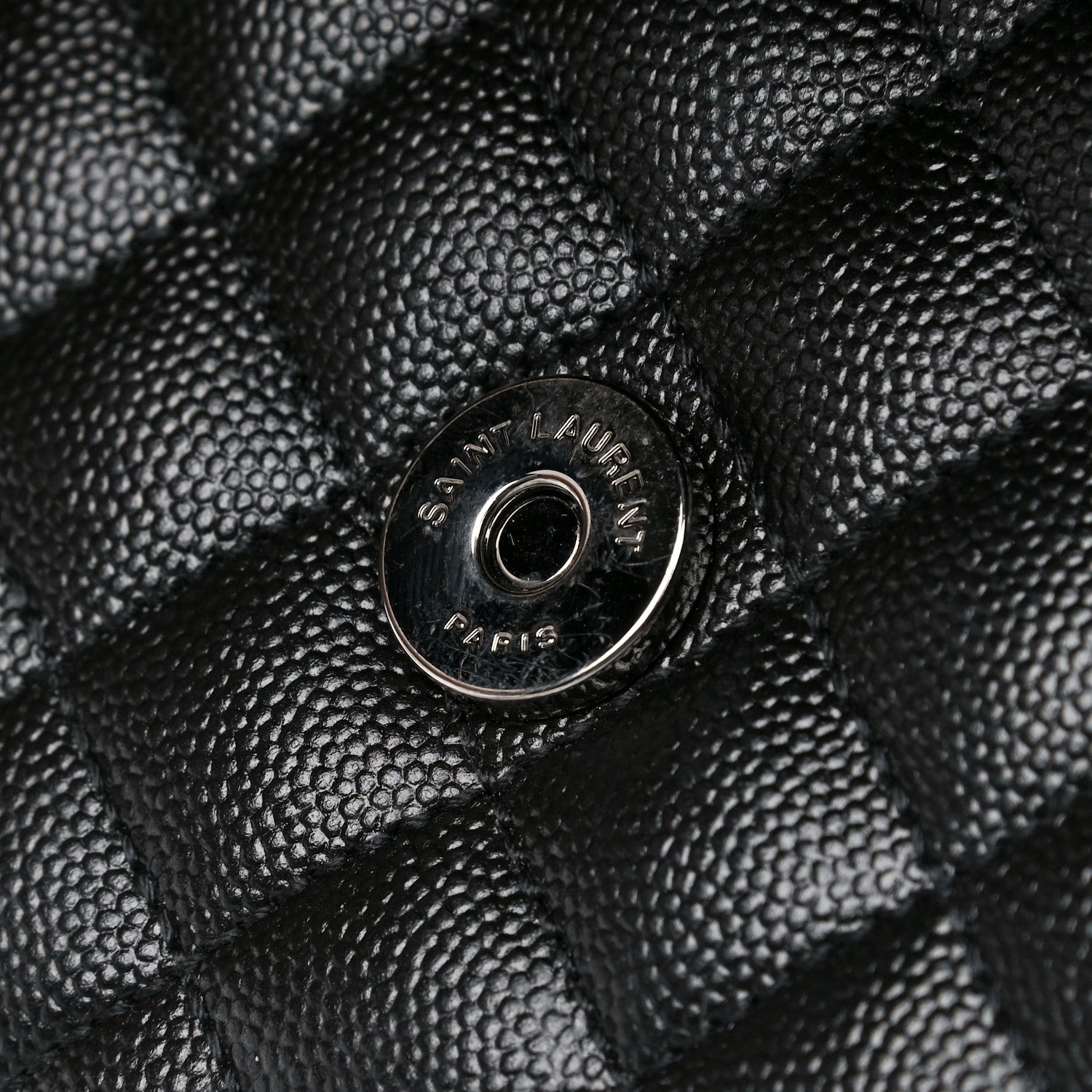 Saint Laurent Grain De Poudre Textured Mixed Matelasse Triquilt Medium Monogram Satchel Black 13 of 13