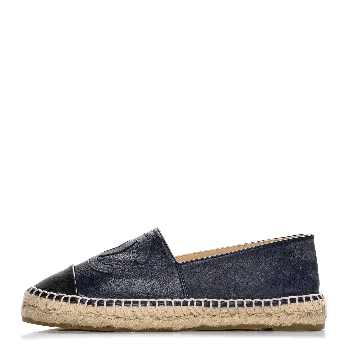 Lambskin CC Espadrilles 39 Navy Black