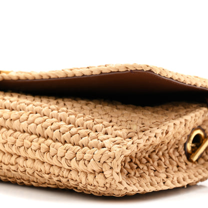 Saint Laurent Raffia Monogram Tassel Kate 99 Dark Nude 10 of 10