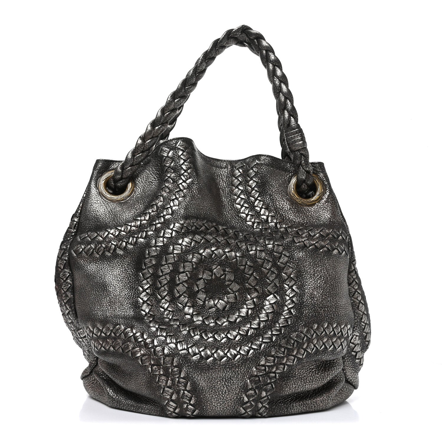 Bottega Veneta Metallic Cervo Illusion Hobo Bronze 1 of 14