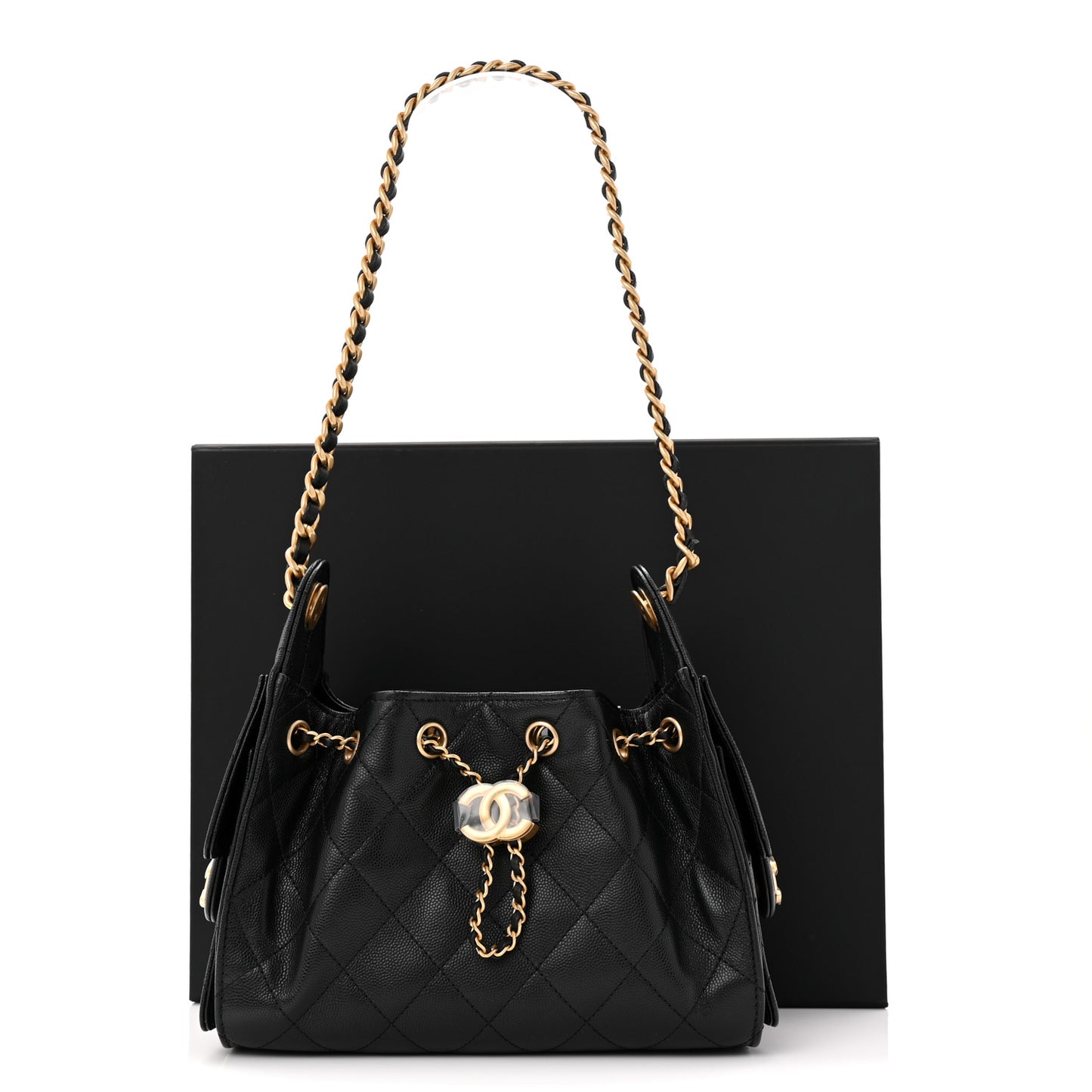 Caviar Quilted Mini Chanel 25 Handbag Black