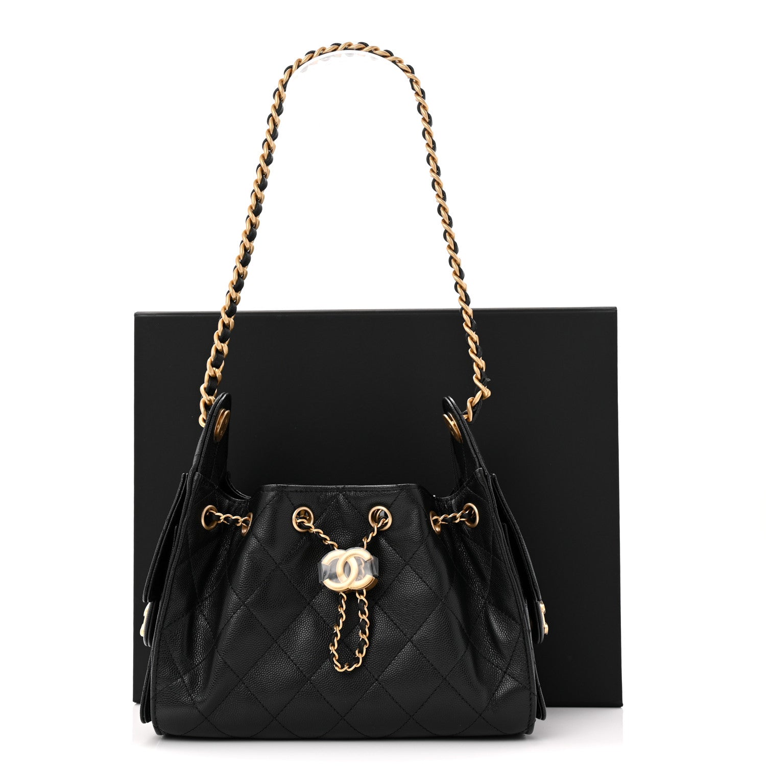Chanel Caviar Quilted Mini Chanel 25 Handbag Black 11 of 11