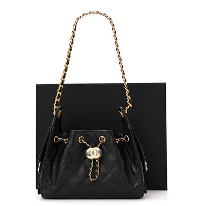 Chanel Caviar Quilted Mini Chanel 25 Handbag Black 11 of 11