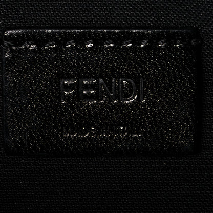 Fendi Recycled Fabric Jacquard Vitello Grace FF 1974 Baguette Belt Pouch Tobacco Moro Black 9 of 12