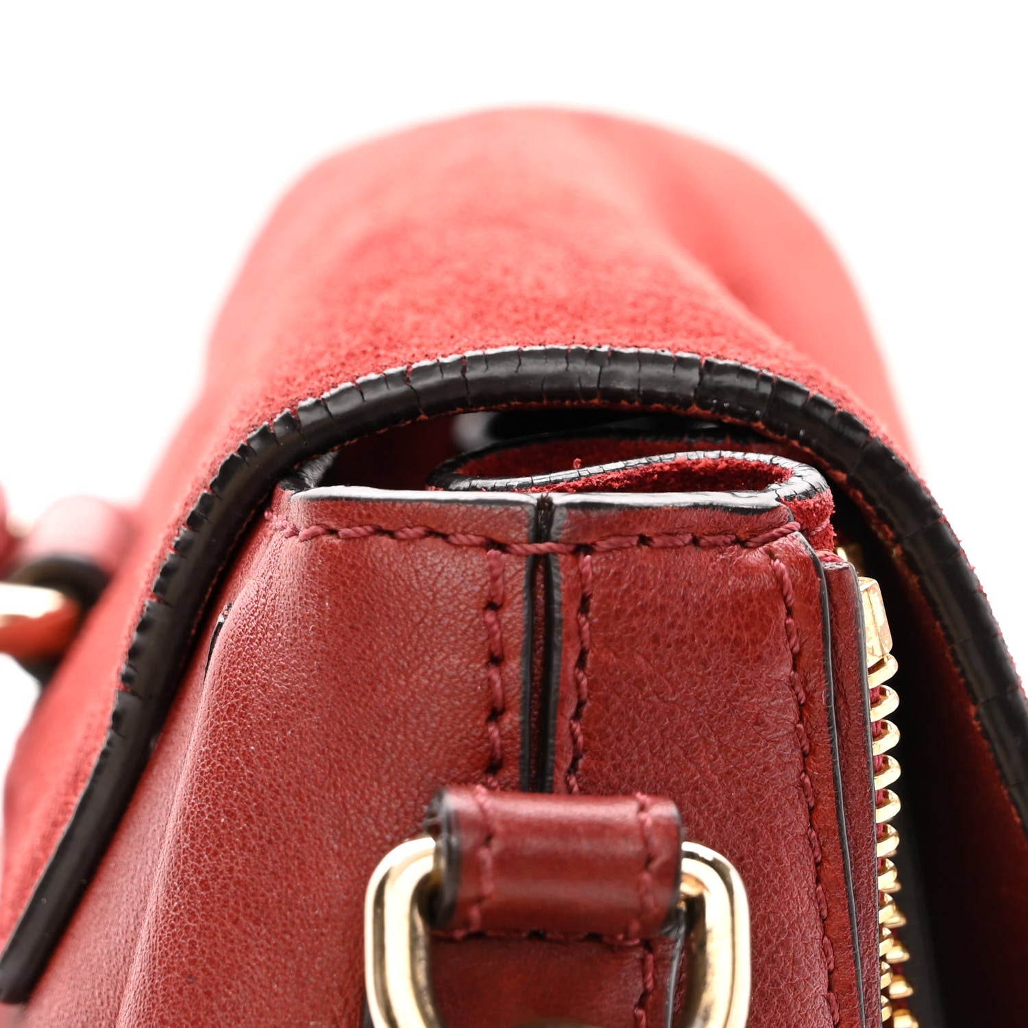Chloe Suede Calfskin Small Faye Backpack Sienna Red 10 of 11
