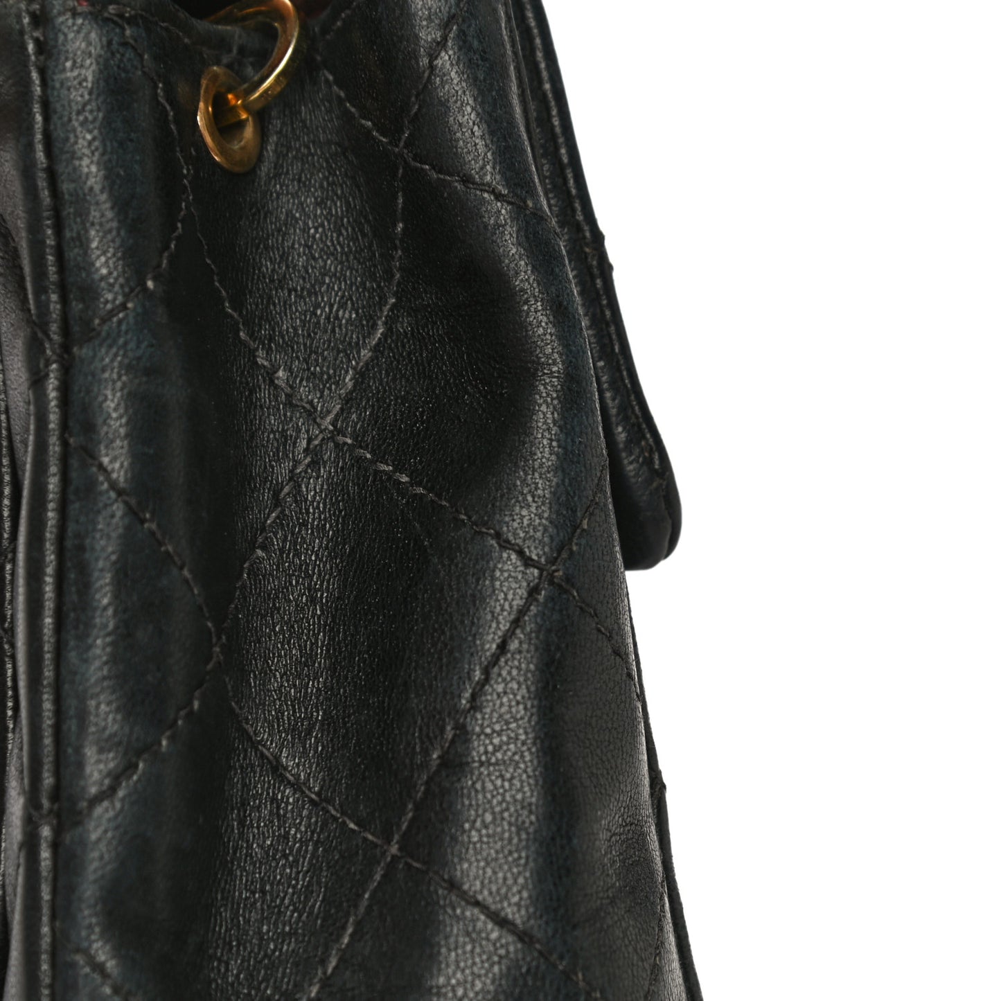 Lambskin Quilted Mini Square Flap Bag Black