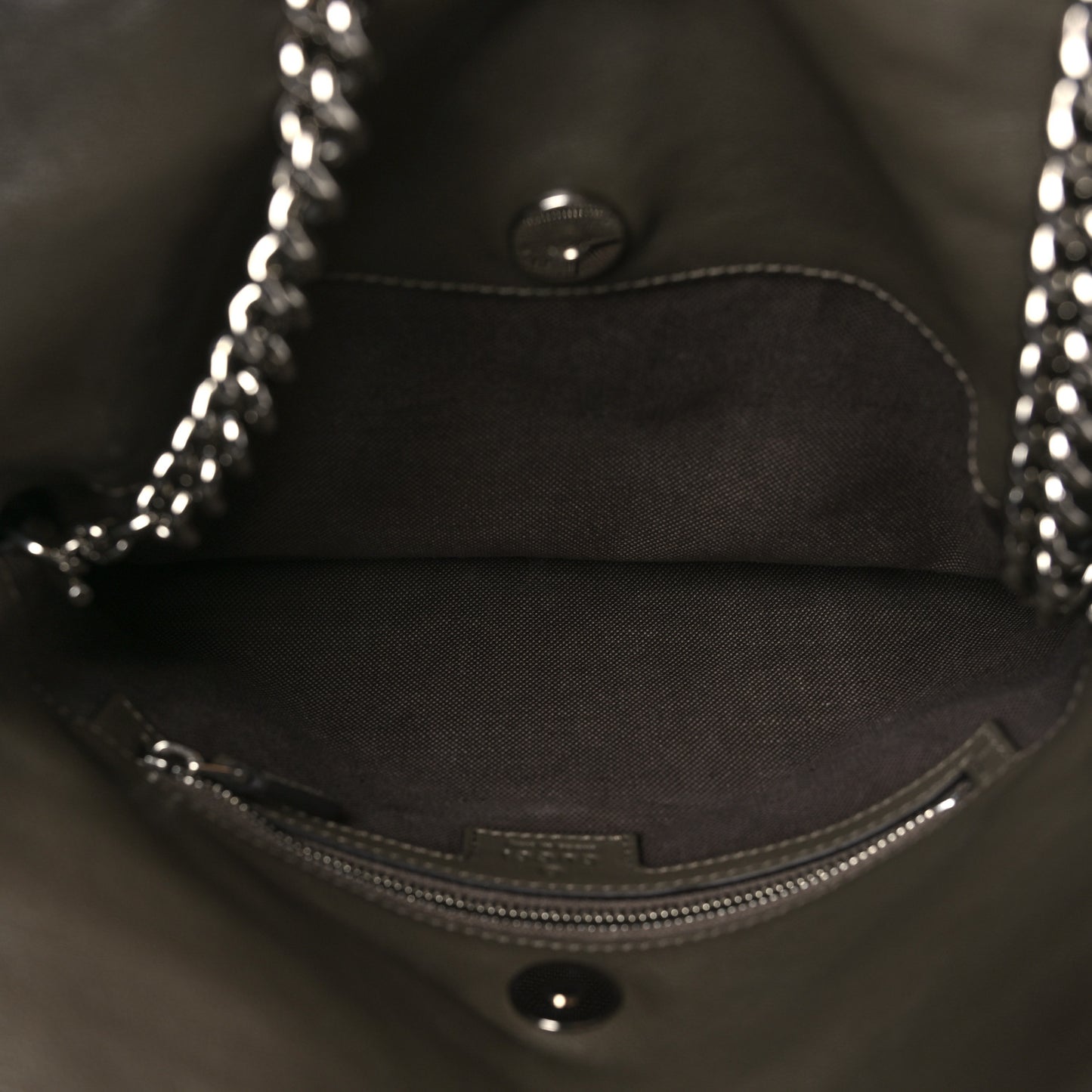 Sakai Be Green Calfskin Diagonal Stitched Small Blondie Tote Craclet Brown
