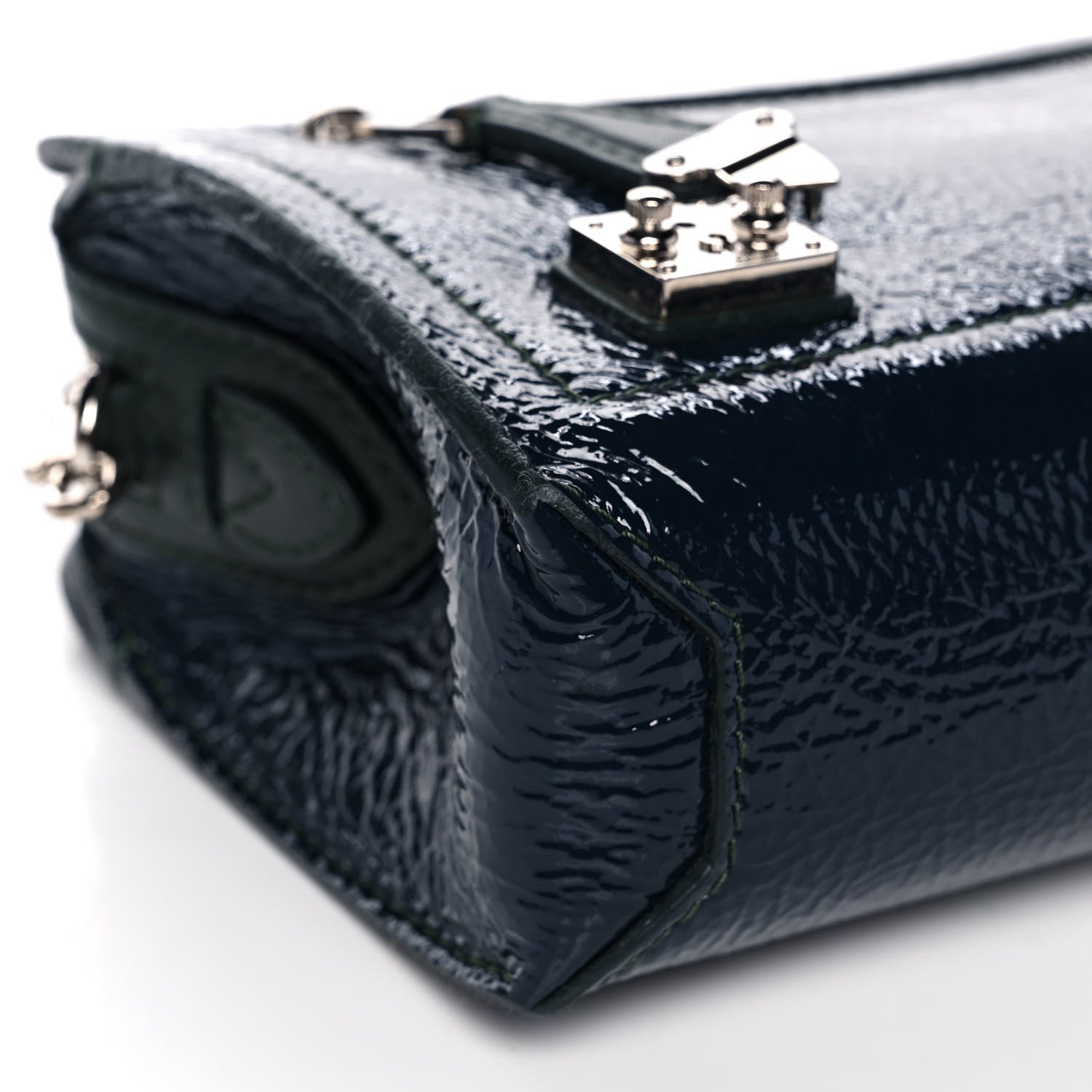 Louis Vuitton Vernis Deerskin Bonded Chain Pochette Marine 9 of 13