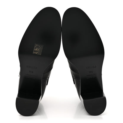 Hermes Calfskin Frenchie 50 Ankle Boots 38.5 Black 5 of 9
