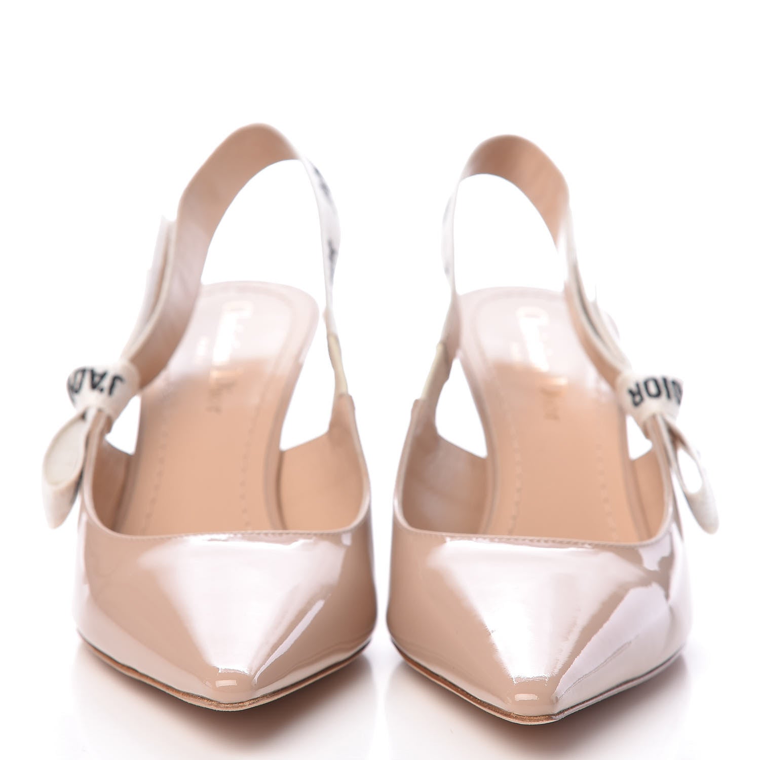 Christian Dior Patent Ribbon J'Adior Slingback 65mm Pumps 38 Nude 2 of 11