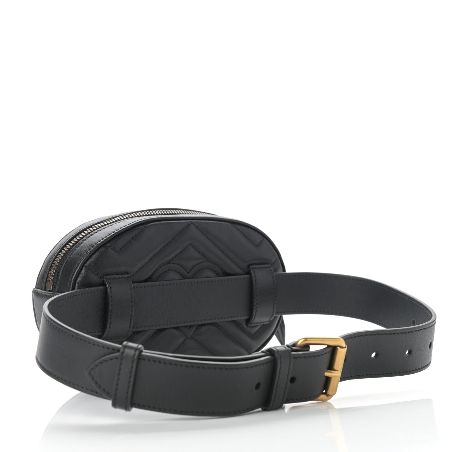 Calfskin Matelasse Animal Studs GG Marmont Belt Bag 65 26 Black