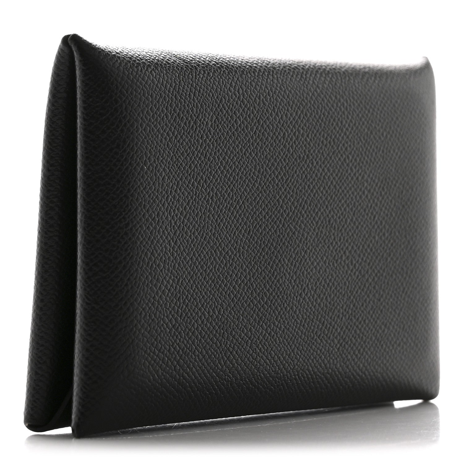 Hermes Madam Calfskin Calvi Card Case Black 3 of 9