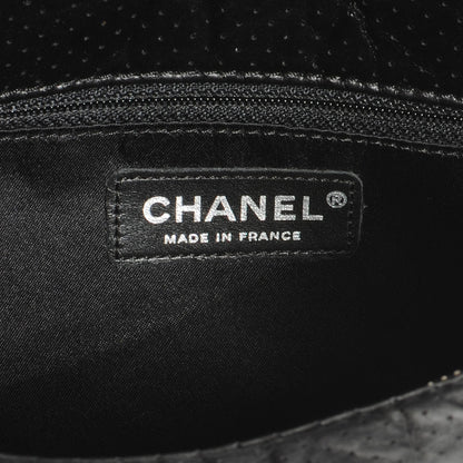 Chanel Aged Calfskin Perforated Tote Black 6 of 7