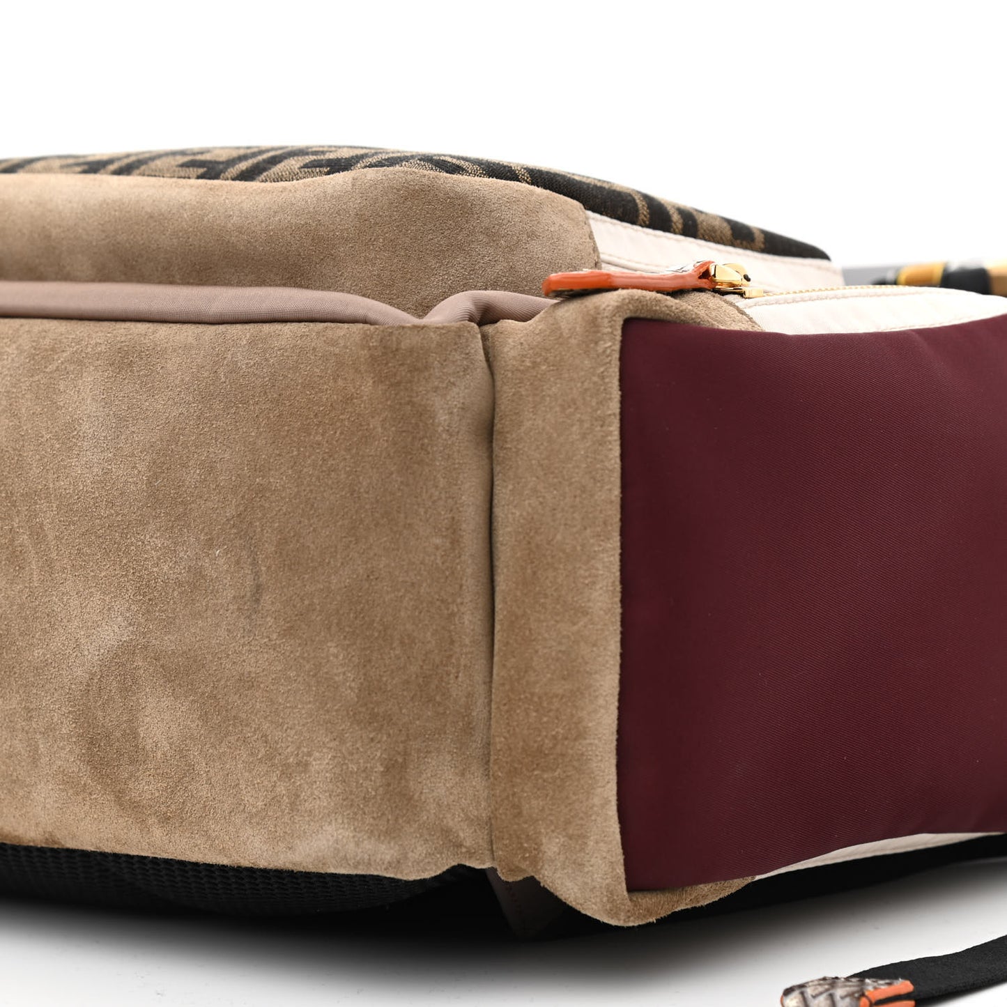 Nylon Fabric Jacquard Suede FF Explorer Backpack Tobacco Multicolor