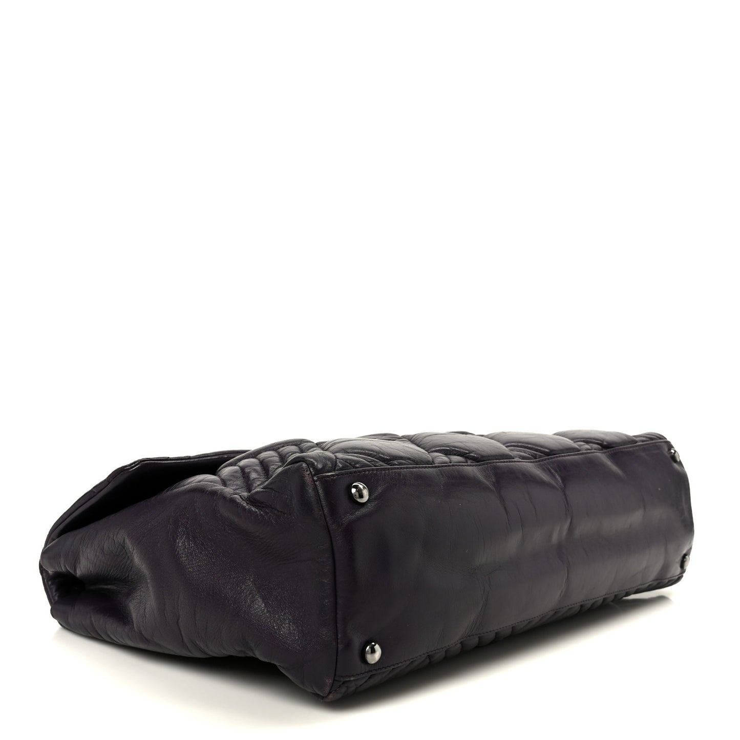 Lambskin In And Out XL Maxi Flap Dark Purple