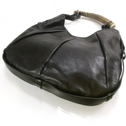 Saint Laurent Leather Mombasa Shoulder Bag Black 4 of 8