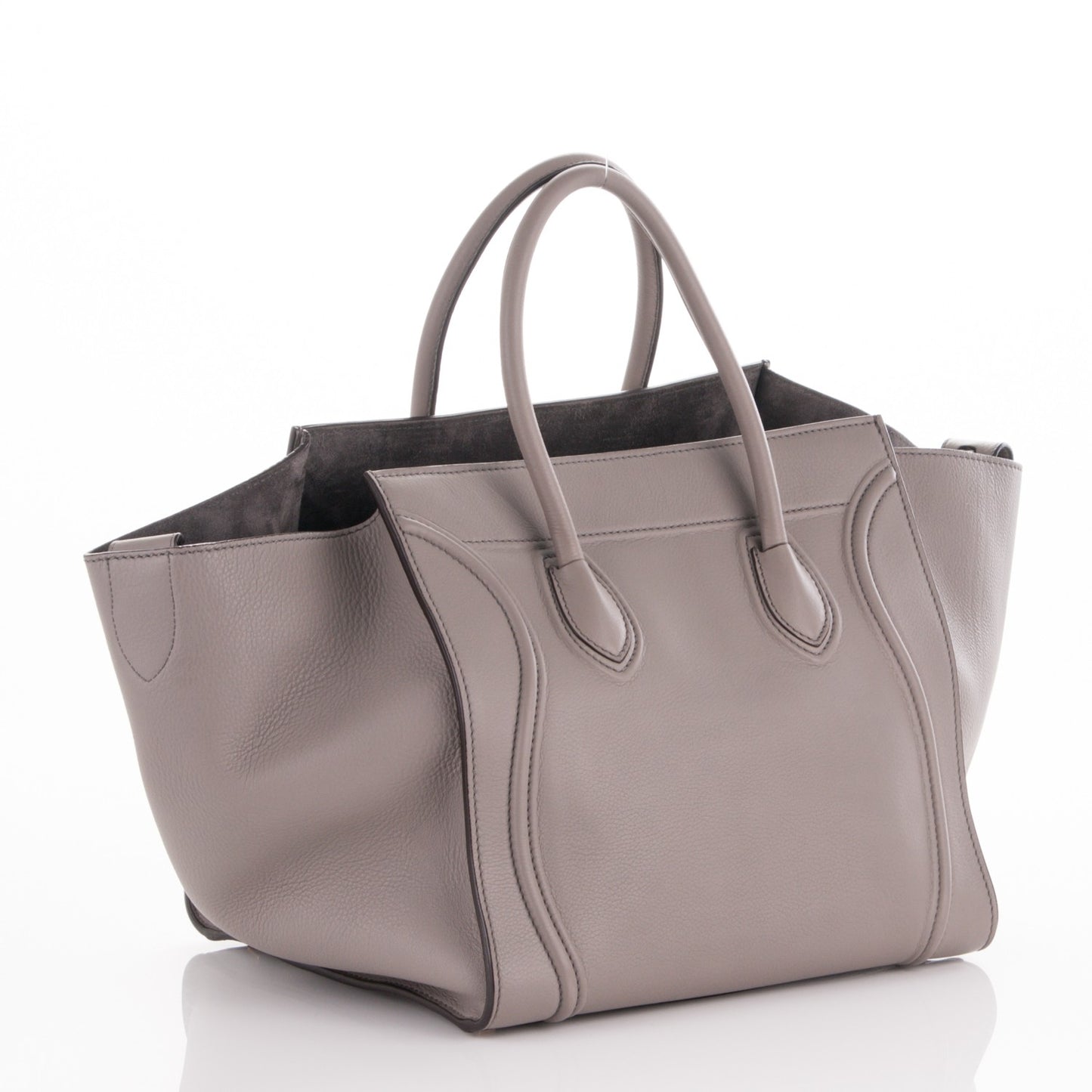 Supple Calfskin Medium Phantom Luggage Grey