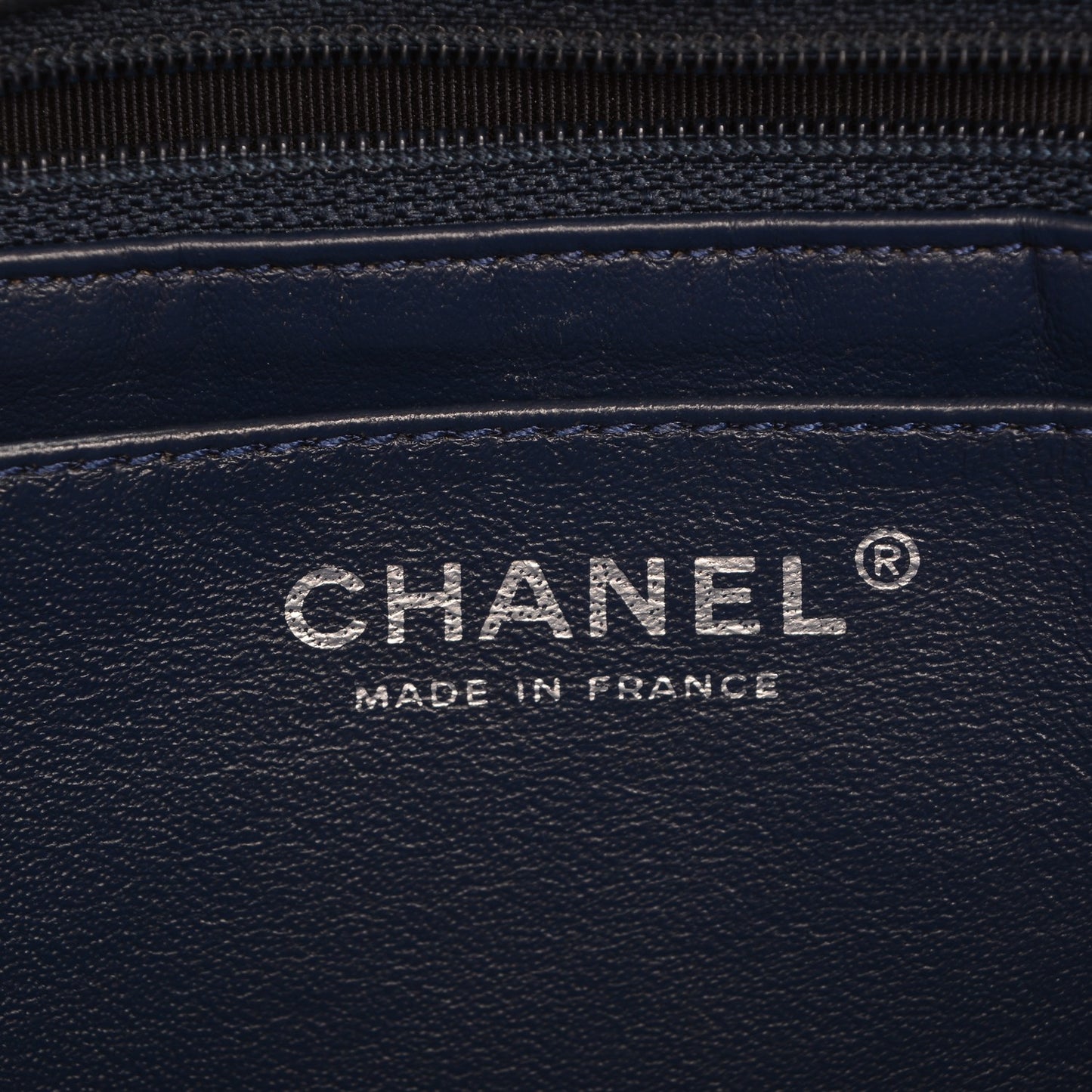 Washed Caviar Maxi Single Flap Navy