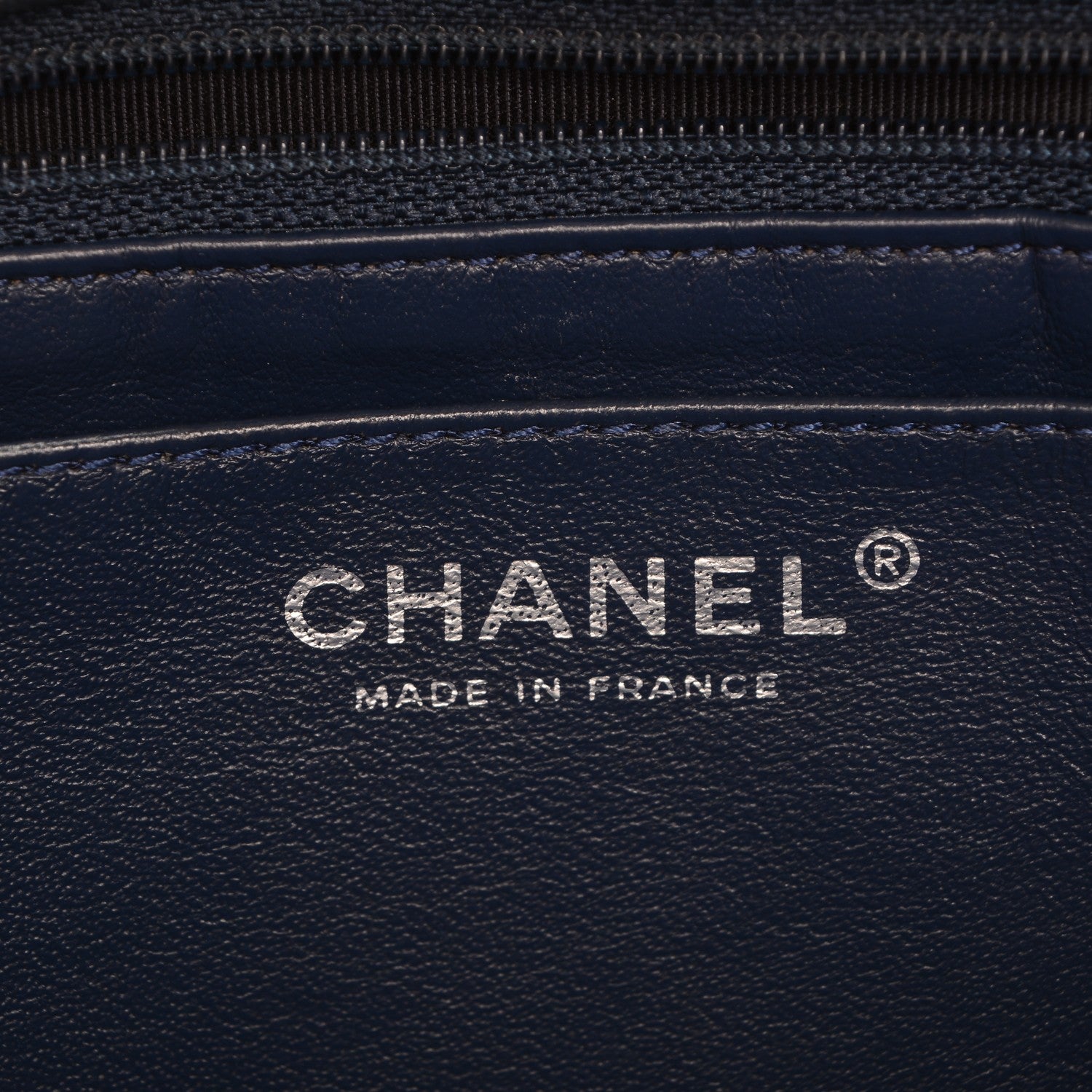Chanel Washed Caviar Maxi Single Flap Navy 6 of 7