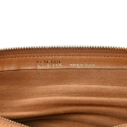 Loewe Lambskin Pleated Bracelet Pouch Shoulder Bag Warm Desert 6 of 8