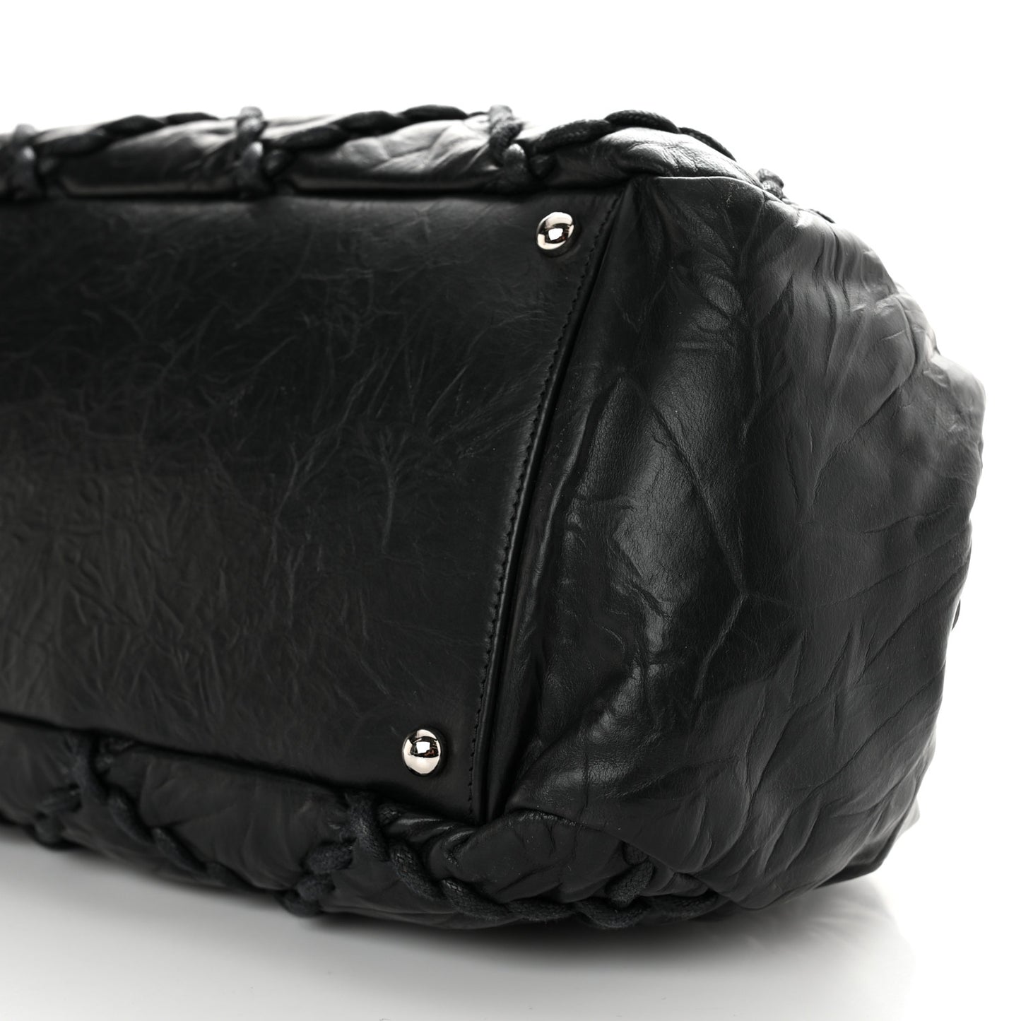 Calfskin Ultra Stitch Bowler Black