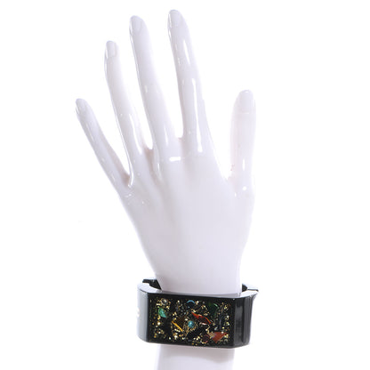 Chanel Resin Confetti CC Cuff Black 2 of 5