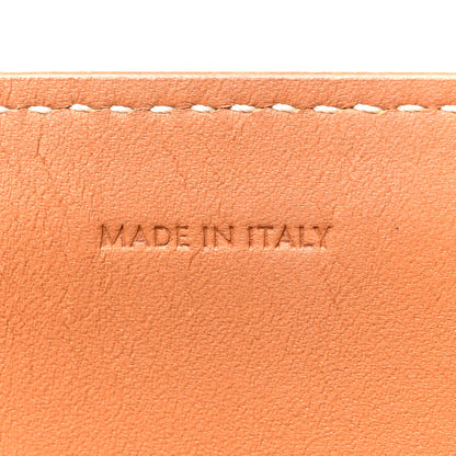 Celine Canvas Calfskin Logo Print Small Vertical Cabas Natural Tan 7 of 17
