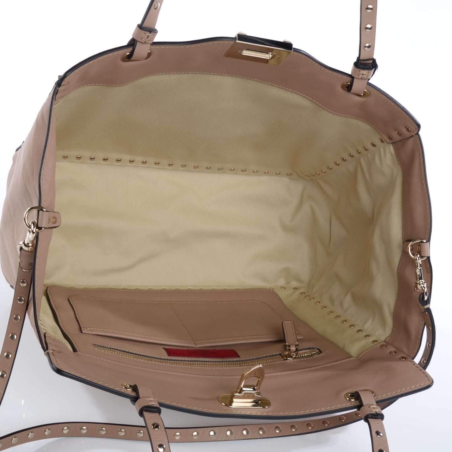 Vitello Medium Rockstud Tote Alpaca