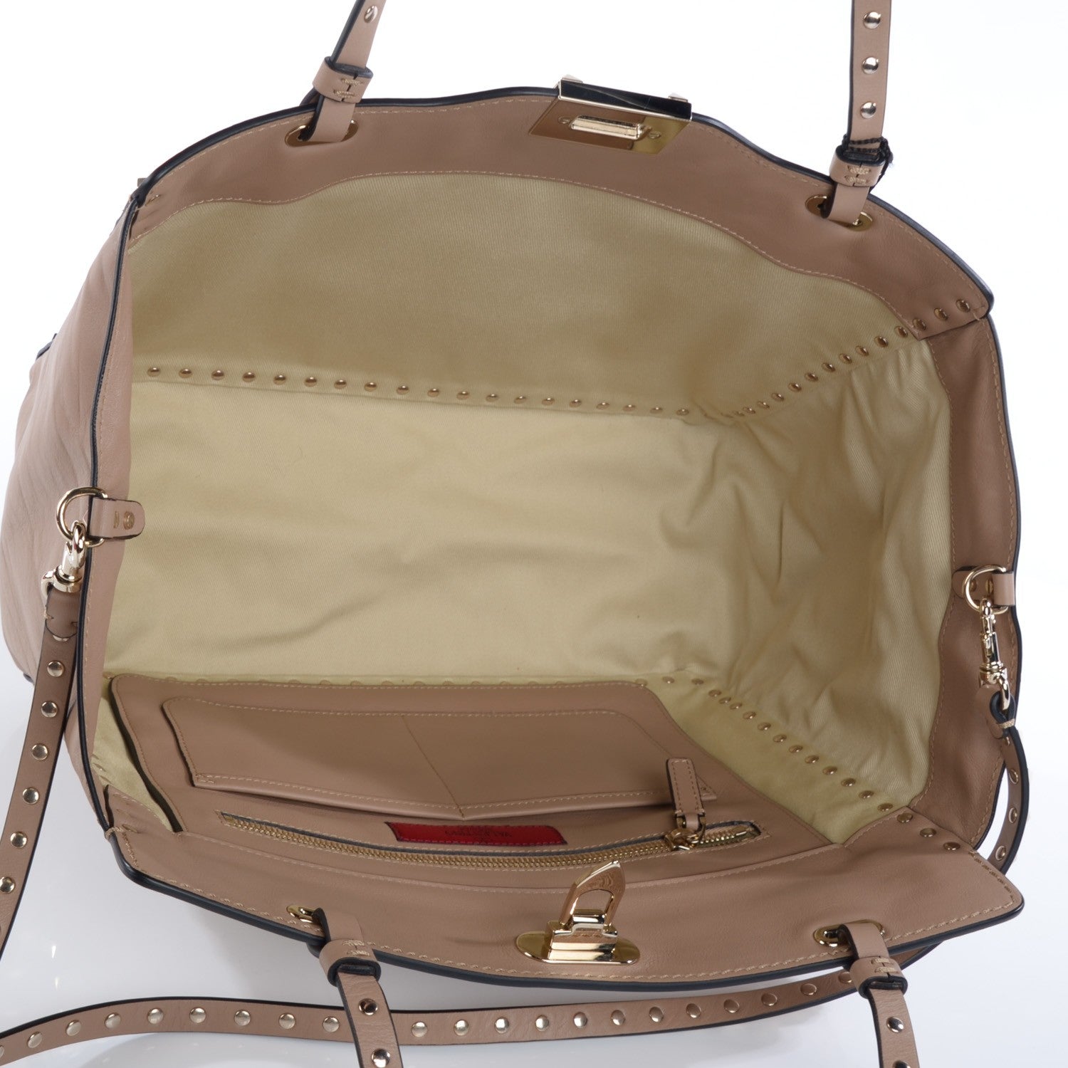 Valentino Garavani Vitello Medium Rockstud Tote Alpaca 6 of 10