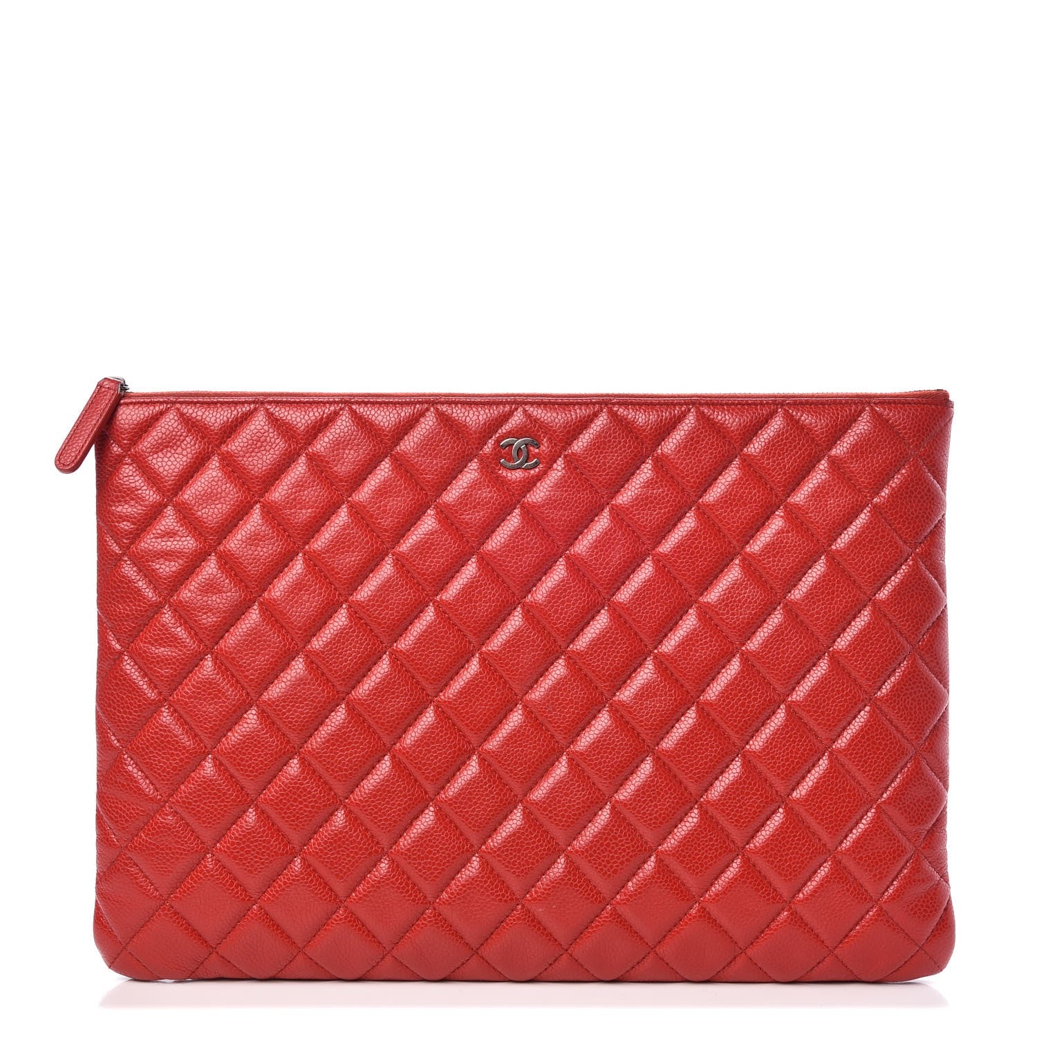 Chanel Caviar Large Cosmetic Case Red 1 of 11