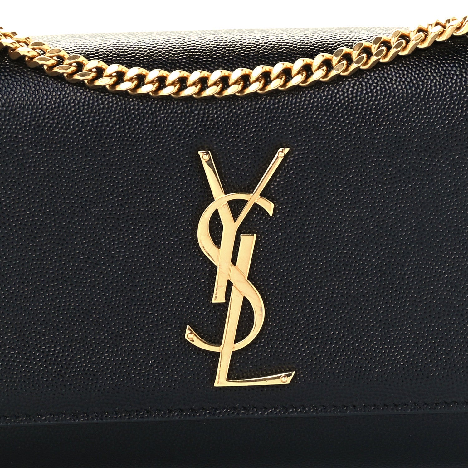 Saint Laurent Grain De Poudre Small Monogram Kate Satchel Black 8 of 10