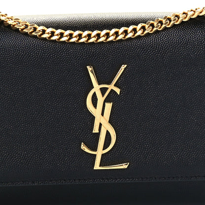 Saint Laurent Grain De Poudre Small Monogram Kate Satchel Black 8 of 10