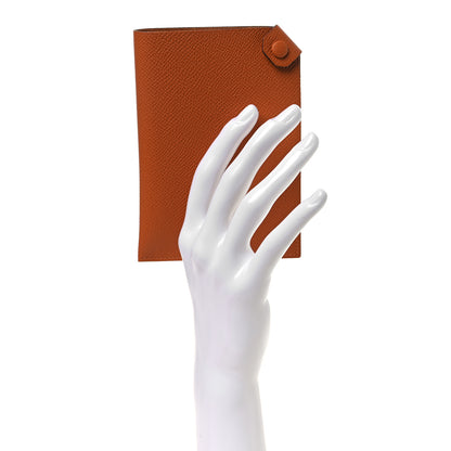 Hermes Epsom Tarmac PM Passport Holder Orange 2 of 8