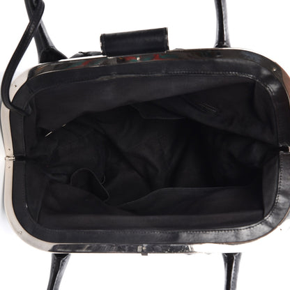 Chanel Calfskin Stitched Expandable Frame Bag Black 6 of 12