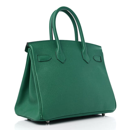 Hermes Epsom Birkin 30 Vert Vertigo 3 of 14