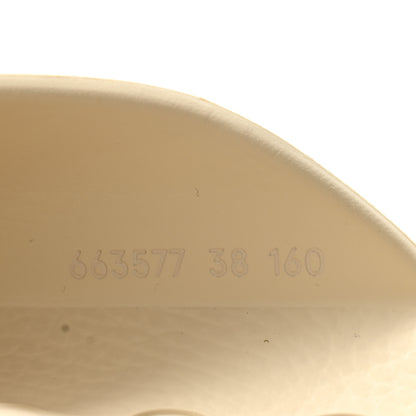 Gucci Rubber GG Monogram Perforated Elea Platform 55mm Lug Sole Sandals Mystic White 8 of 10