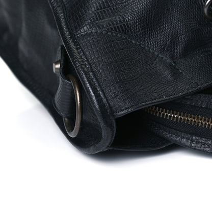 Balenciaga Calfskin Lizard Embossed Classic Hardware City Black 12 of 14