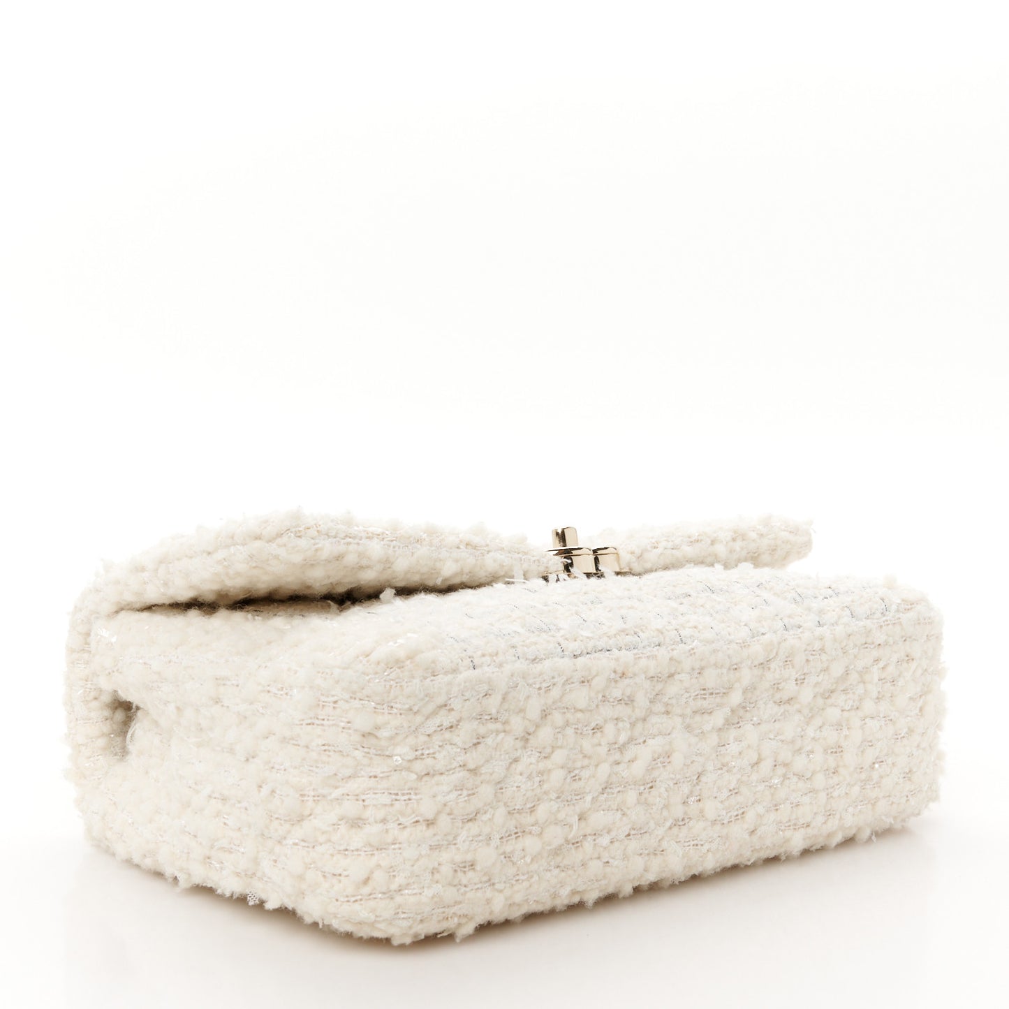Tweed Medium Single Flap White