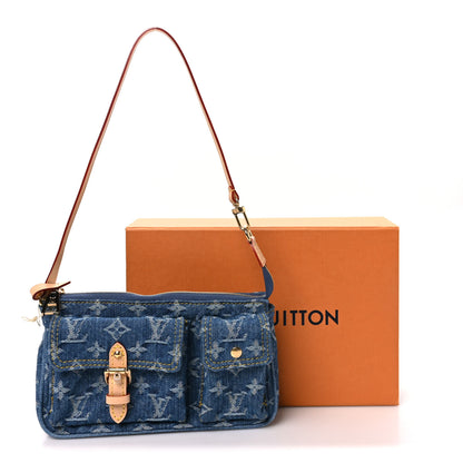 Louis Vuitton Monogram Pochette Accessories Cargo Blue Denim 10 of 10