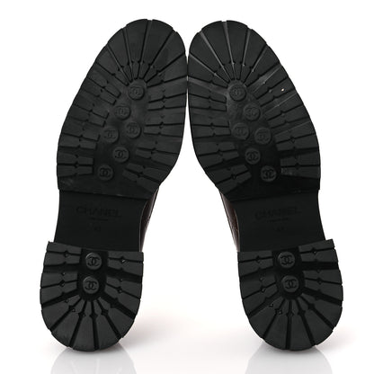 Chanel Calfskin Quilted CC Mocassin Loafers 41 Brown 7 of 14