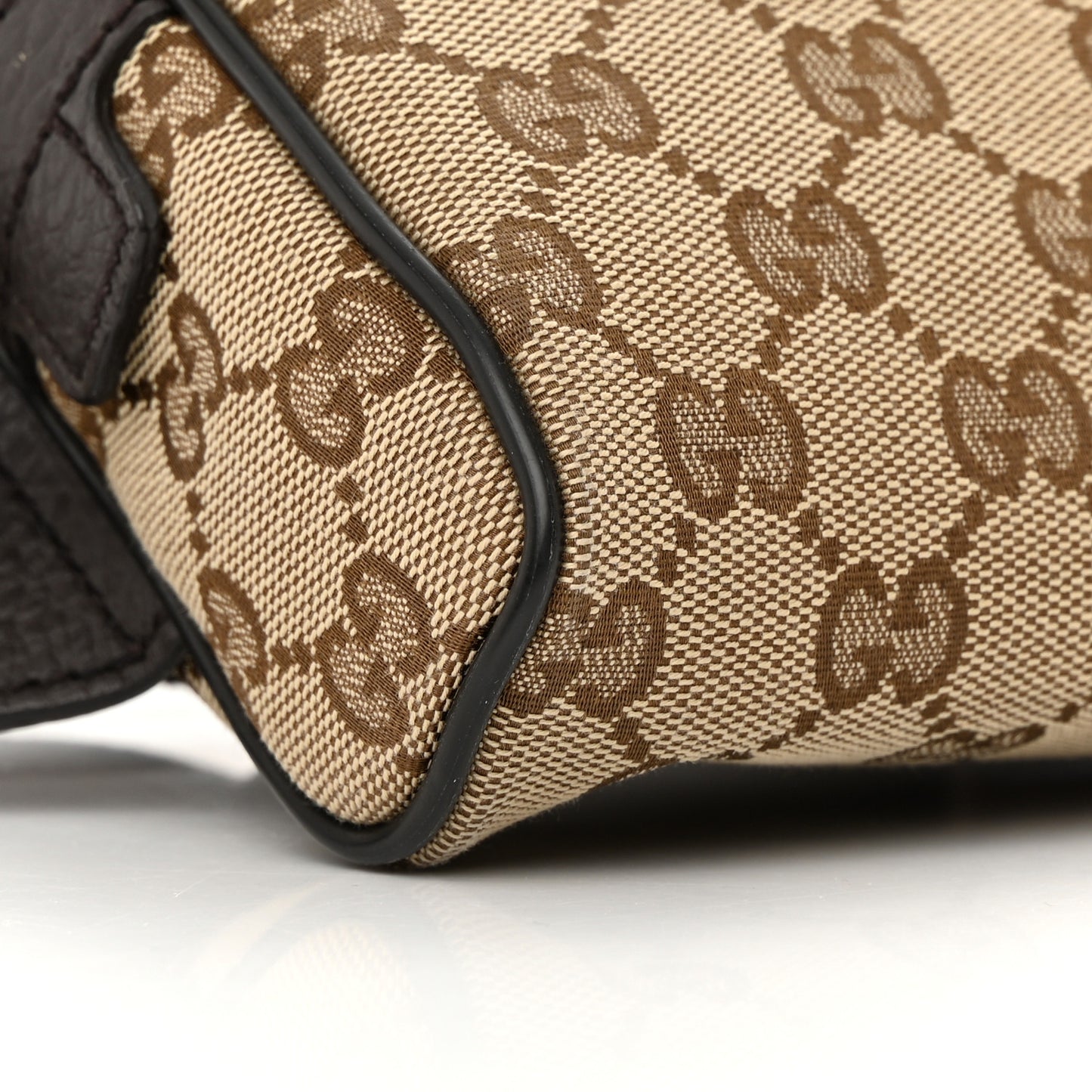 Monogram Dollar Calfskin Belt Bag Beige Ebony Testa di Moro Marrone Scuro