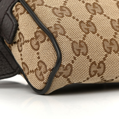Gucci Monogram Dollar Calfskin Belt Bag Beige Ebony Testa di Moro Marrone Scuro 9 of 15