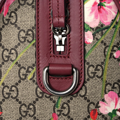 Gucci GG Supreme Monogram Blooms Medium Boston Beige Multicolor Dry Rose 11 of 13