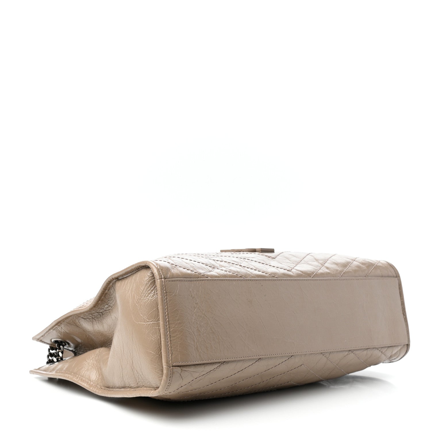 Saint Laurent Crinkled Calfskin Matelasse Monogram Niki Shoulder Bag Gold Sand 4 of 9